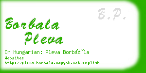 borbala pleva business card